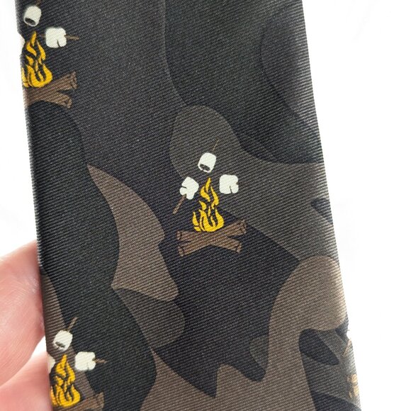 Tommy Hilfiger army camouflage campfire neck tie polyester - Picture 3 of 7